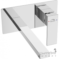 Змішувач для раковини прихованого монтажу Laveo Kvadrato BLQ_022P хром, вилив 22 см