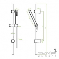 Душевой гарнитур Laveo Pola NAP_01A1 хром