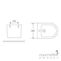 Подвесное биде Mixxus Premium Bevel-0501 белое