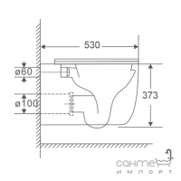 Безободковий підвісний унітаз з сидінням slim softclose Mixxus Premiun Diverse-03101-T Tornado 3.0 білий