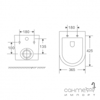 Безободковий підвісний унітаз з сидінням slim softclose Mixxus Premium Ellipse-0301-T3 Tornado 3.0 білий