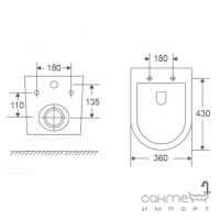 Безободковый подвесной унитаз с сидением slim softclose Mixxus Premium Ellipse-0302-T3 Tornado 3.0 белый