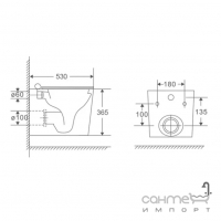 Безободковый подвесной унитаз с сидением slim softclose Mixxus Premium Quadro-0302-R белый