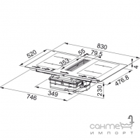 Индукционная варочная поверхность с встроенной вытяжкой Franke Maris 2gether FMA 8391 HI 340.0705.227 черная