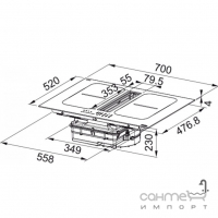 Индукционная варочная поверхность с встроенной вытяжкой Franke Smart 2gether FSM 7081 HI 340.0705.229 черная