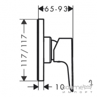 Смеситель для душа Hansgrohe Talis E 71764670 матовый черный