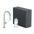 Смеситель для кухни + стартовый комплект Hansgrohe Aqittura M91 SodaSystem sBox 76836000 хром