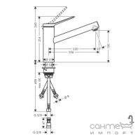 Змішувач для кухні Hansgrohe Zesis M33 LowPressure 74806670 матовий чорний