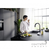 Змішувач для кухні + стартовий комплект Hansgrohe Aqittura M91 SodaSystem sBox 76836670 матовий чорний