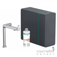 Змішувач для кухні + стартовий комплект Hansgrohe Aqittura M91 SodaSystem 76837000 хром