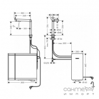 Змішувач для кухні + стартовий комплект Hansgrohe Aqittura M91 SodaSystem 76837000 хром