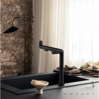 Смеситель для кухни + стартовый комплект Hansgrohe Aqittura M91 SodaSystem 76837670 матовый черный