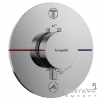 Смеситель-термостат для душа скрытого монтажа на 2 потребителя Hansgrohe ShowerSelect Comfort S 15556000 хром