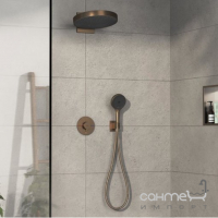 Смеситель-термостат для душа скрытого монтажа на 2 потребителя Hansgrohe ShowerSelect Comfort S 15556140 бронза