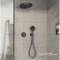 Смеситель-термостат для душа скрытого монтажа на 2 потребителя Hansgrohe ShowerSelect Comfort S 15556340 матовый черный хром