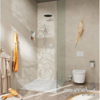 Смеситель-термостат для душа скрытого монтажа на 2 потребителя Hansgrohe ShowerSelect Comfort S 15556700 матовый белый