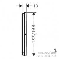 Перемикач режимів прихованого монтажу Hansgrohe ShowerSelect Comfort E 15573000 хром