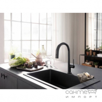 Смеситель для кухни + стартовый комплект Hansgrohe Aqittura M91 SodaSystem sBox 76836670 матовый черный