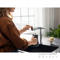 Змішувач для кухні + стартовий комплект Hansgrohe Aqittura M91 SodaSystem 76837000 хром