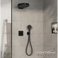 Змішувач-термостат прихованого монтажу на 2 споживачі Hansgrohe ShowerSelect Comfort E 15578670 чорний матовий 