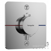 Змішувач-термостат прихованого монтажу на 2 споживачі Hansgrohe ShowerSelect Comfort Q 15586000 хром