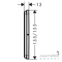 Перемикач режимів прихованого монтажу Hansgrohe ShowerSelect Comfort Q 15587000 хром