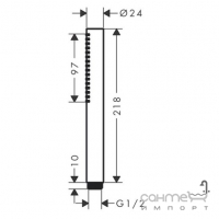 Ручний душ Hansgrohe Pulsify S 100 1jet EcoSmart 24125XXX кольори в асортименті