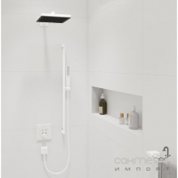 Квадратный верхний душ Hansgrohe Pulsify E 260 1jet EcoSmart 24331700 матовый белый