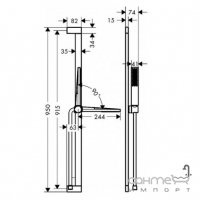 Душовий гарнітур Hansgrohe Pulsify E 100 1jet Unica 65 24370000 хром