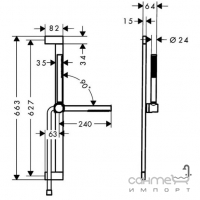 Душовий гарнітур Hansgrohe Pulsify E 100 1jet Unica 65 24372000 хром