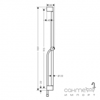 Душова штанга + шланг для душу 160cm Hansgrohe Pulsify 24401670 матовий чорний