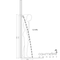 Верхний душ-каскад с полочкой Hansgrohe Rainfinity 26243140 бронза