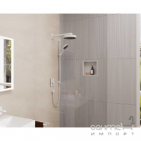 Душевой гарнитур Hansgrohe Rainfinity 130 3j S Puro EcoSmart 900 28744700 матовый белый