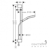 Душовий гарнітур Hansgrohe Rainfinity 130 3j S Puro 650 28745000 хром