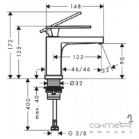 Кран для холодної води Hansgrohe Tecturis E 73013140 бронза