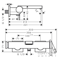 Змішувач для ванни Hansgrohe Tecturis E 73420000 хром