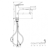 Смеситель для кухни с вытяжным изливом Hansgrohe Zesis M33 KM 160 2j 74822000 хром