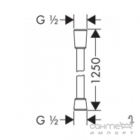 Душовий шланг 1,25 м Hansgrohe Isiflex 28272820 нікель браш