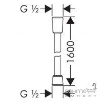 Душовий шланг 1,60 м Hansgrohe Isiflex 28276820 нікель браш