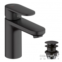 Змішувач для раковини з донним клапаном Hansgrohe Vernis Blend Single 100 CoolStart 71589670 матовий чорний