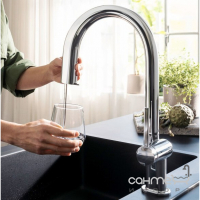 Змішувач для кухні + стартовий комплект Hansgrohe Aqittura M91 SodaSystem 210 1j sBox 76838000 хром