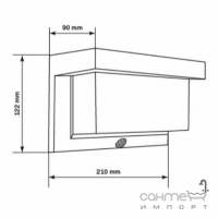 Настенный уличный светильник с датчиком движения, освещенности и солнечной батареей Goldlux Tony Pir LED 6500K 325464 