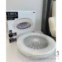 Круглий світильник стельовий з вентилятором Goldlux Libya LED 48W 3000-6500K 325792 білий