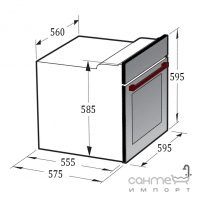 Встраиваемый электрический духовой шкаф Gunter&Hauer EOM 7009 IVR стекло айрори