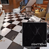 Керамограніт під мармур Megagres Marble Black 6B6067 600x600