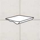 Фигурная плитка для душевых поддонов, сток 196x196x10-20 Stroeher Secuton 8620 TS 10 white (белая)