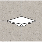 Фигурная плитка для душевых поддонов, уголок 196x196x10-20 Stroeher Secuton 8625 TS TS 60 grey (серая)
