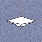 Фигурная плитка для душевых поддонов, уголок 196x196x10-20 Stroeher Secuton 8625 TS 44 azure (синяя)