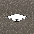 Фигурная плитка для душевых поддонов, уголок 196x196x10-20 Stroeher Secuton 8625 TS 80 anthracite (черная)