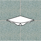 Фігурна плитка для душових піддонів, куточок 196x196x10-20 Stroeher Secuton 8625 TS 50 mint (зелена)